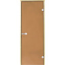 Дверь стеклянная HARVIA 7х19 коробка ольха, стекло бронза D71901L